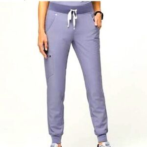 🔥 Figs Vapor Blue Space Dye Zamora 2.0 Jogger Scrub Pants Size Large